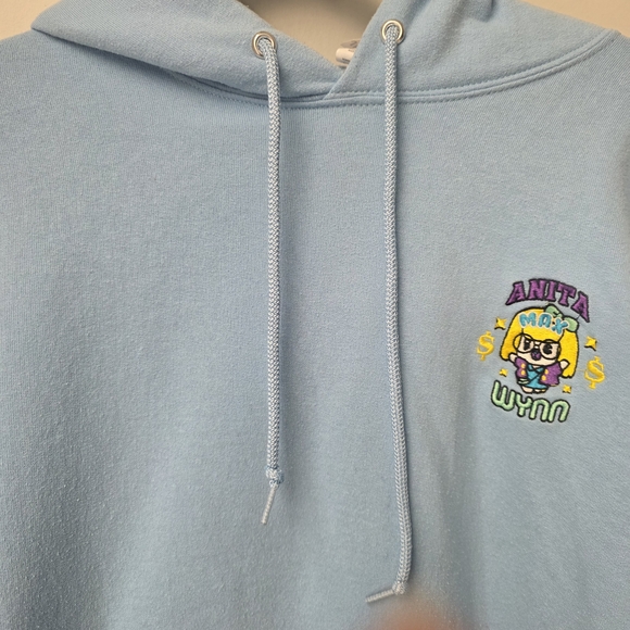 Anita Max Wynn Light Blue Hoodie with Graphic - Picture 3 of 7